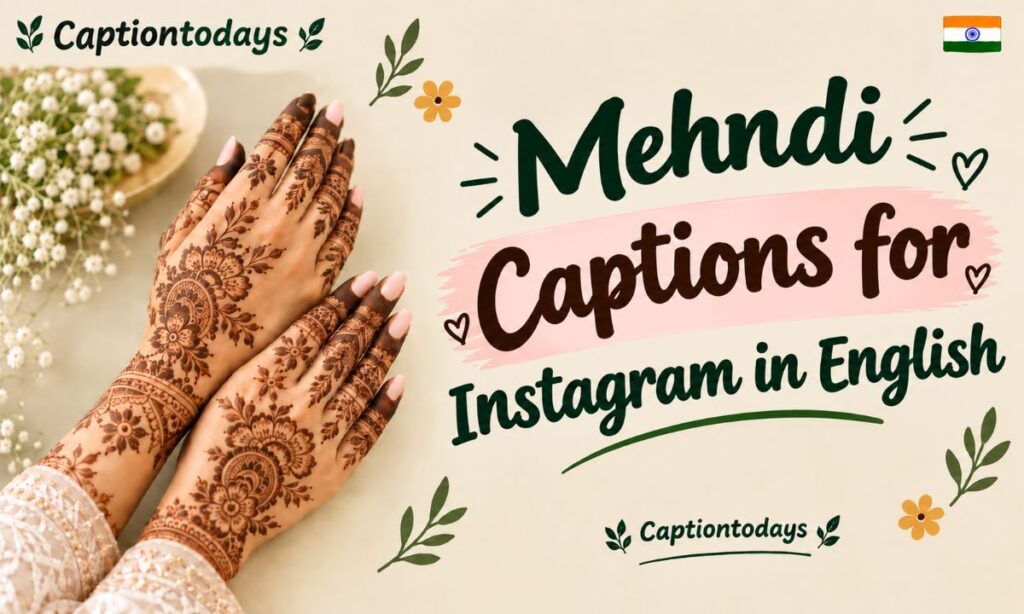 Mehndi captions for Instagram in English 