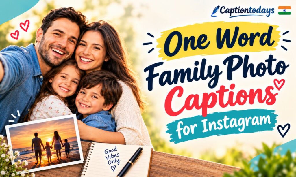 One Word Family Photo Captions for Instagram