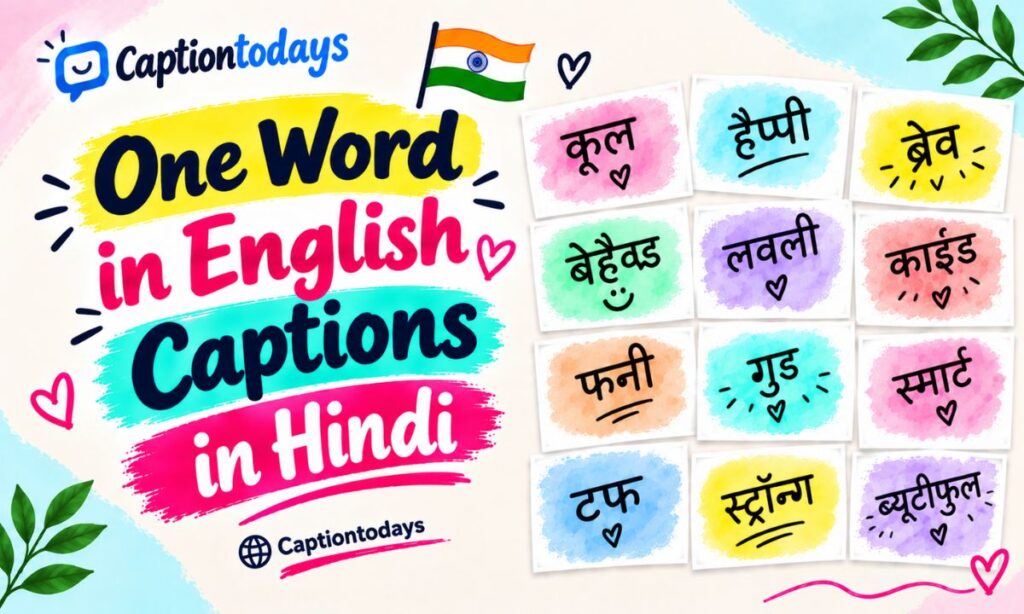 “ One word in English Captions in Hindi
