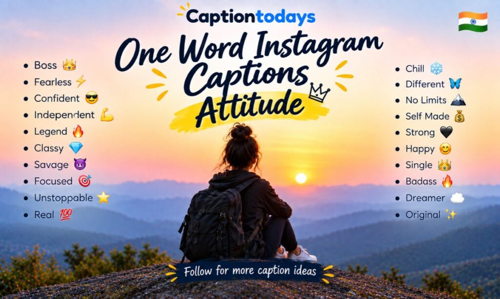 _ One word instagram captions attitude