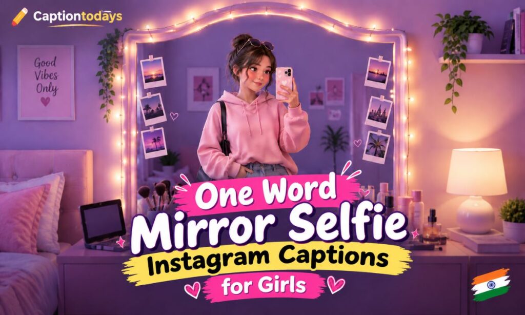 One word mirror selfie instagram captions for girls