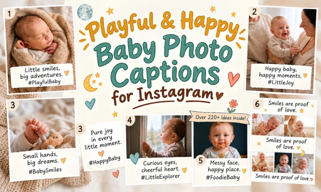 _ Playful & Happy Baby Photo Captions