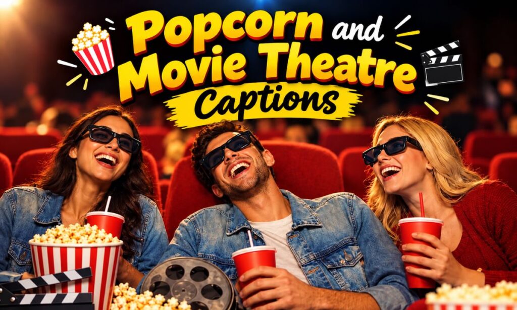 Popcorn and Movie Theatre Captions