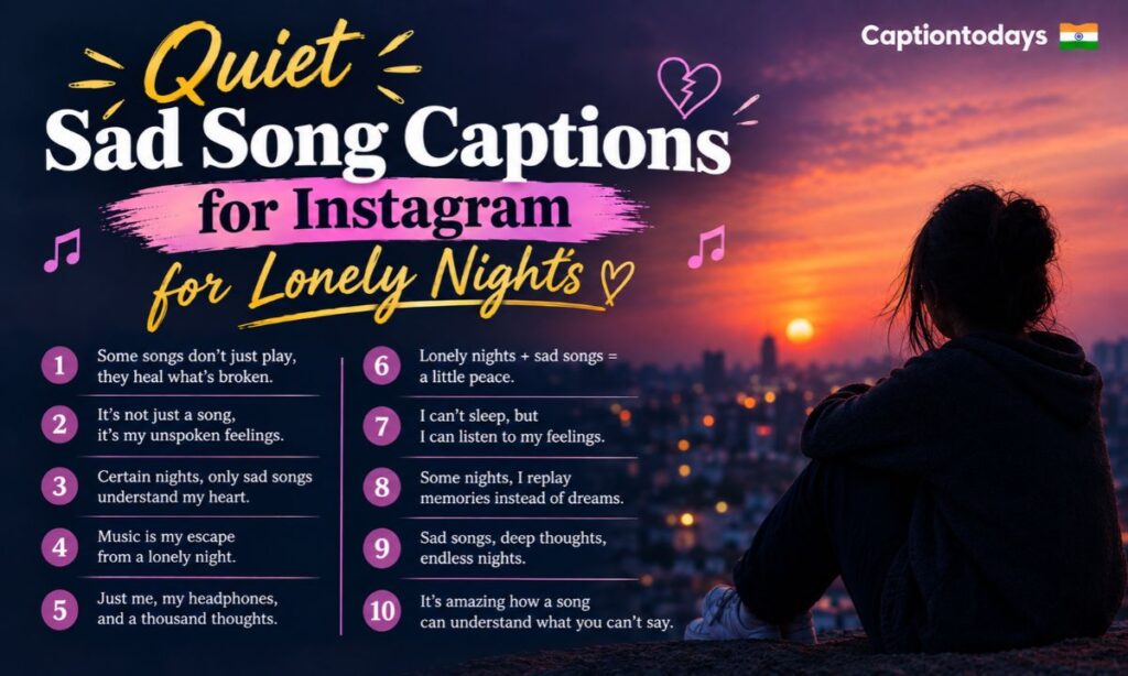 Quiet Sad Song Captions for Instagram for Lonely Nights