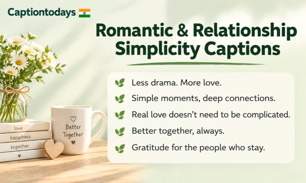Romantic & Relationship Simplicity Captions