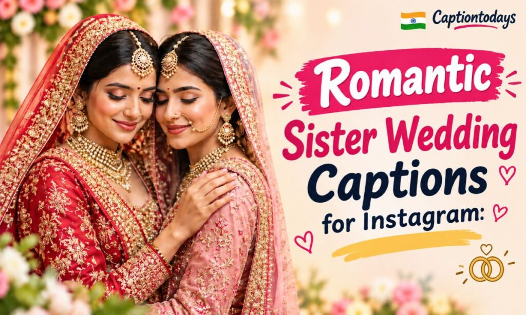 Romantic Sister Wedding Captions for Instagram