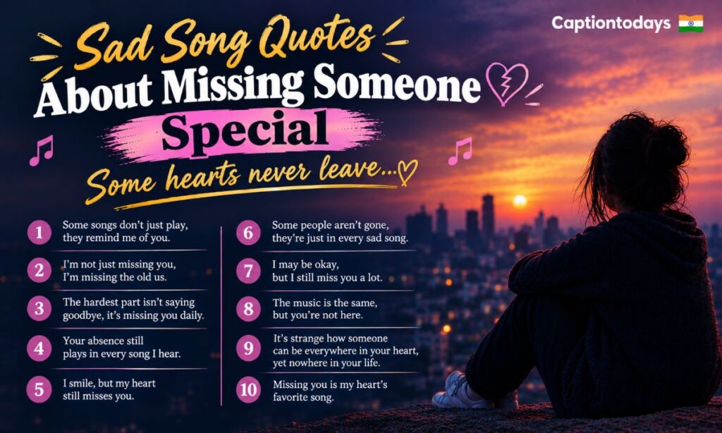 Sad Song Quotes About Missing Someone Special