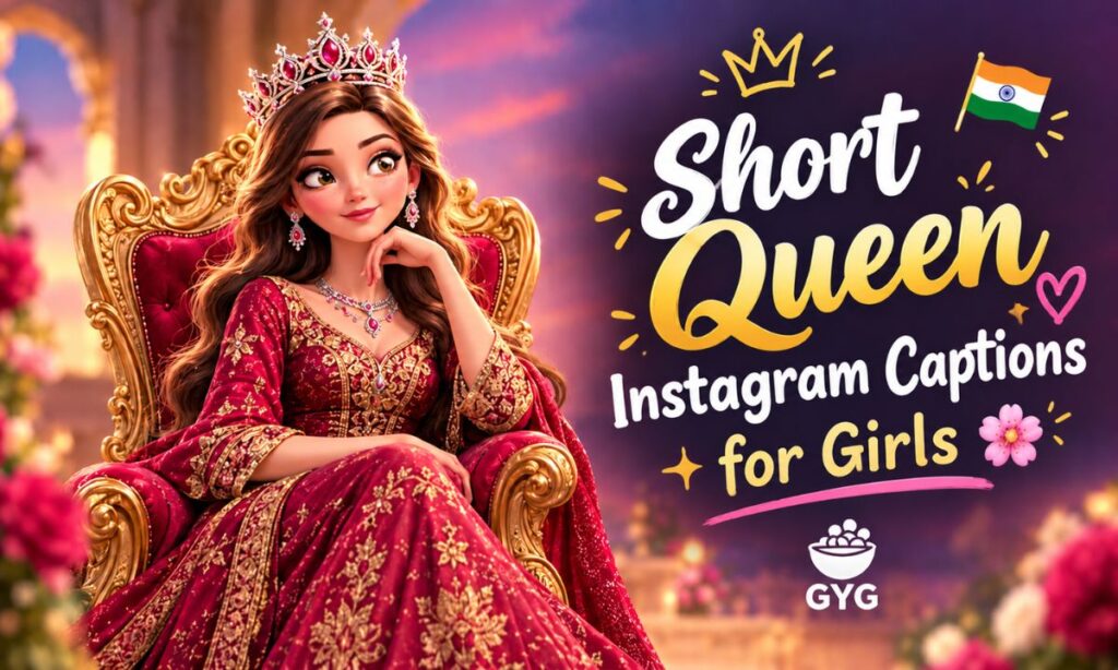 Short queen instagram captions for girls