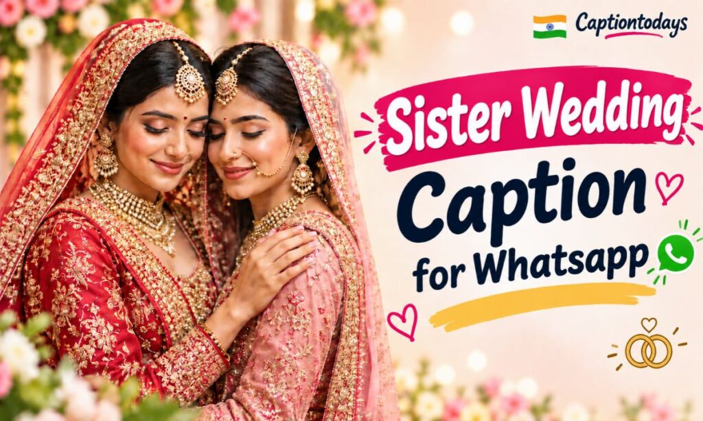 _Sister wedding caption for whatsapp