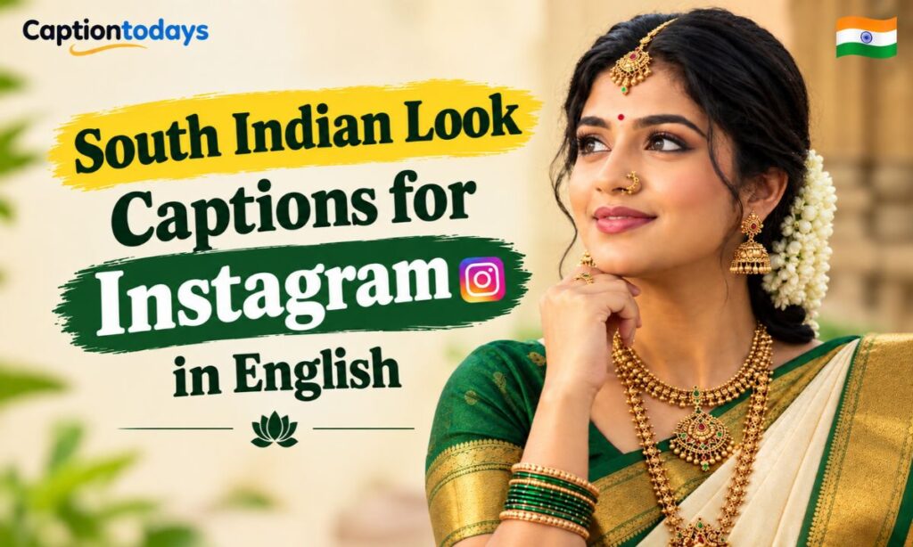 South Indian look Captions for Instagram in english