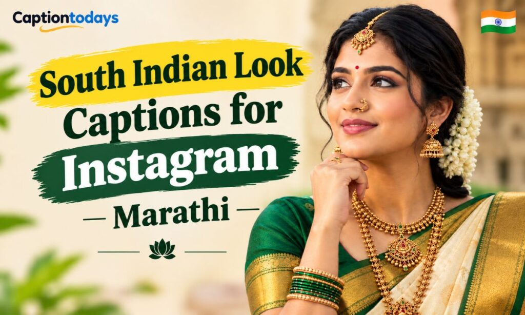 South Indian look captions for Instagram Marathi