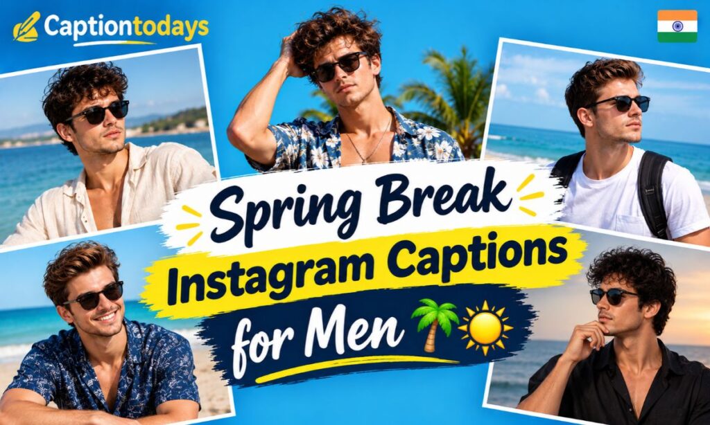 _ Spring Break Instagram Captions for Men 🌴☀️