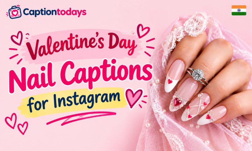 Valentine’s Day Nail Captions for Instagram 💘