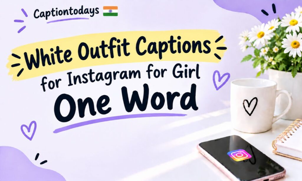 _ White outfit captions for Instagram for girl one word