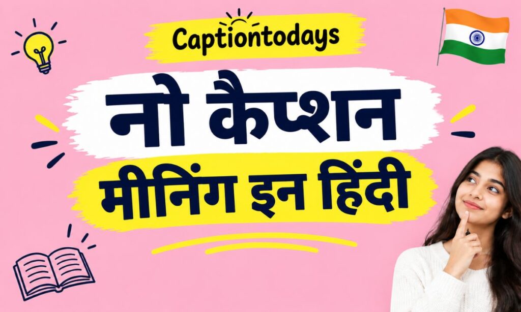 नो कैप्शन मीनिंग इन हिंदी