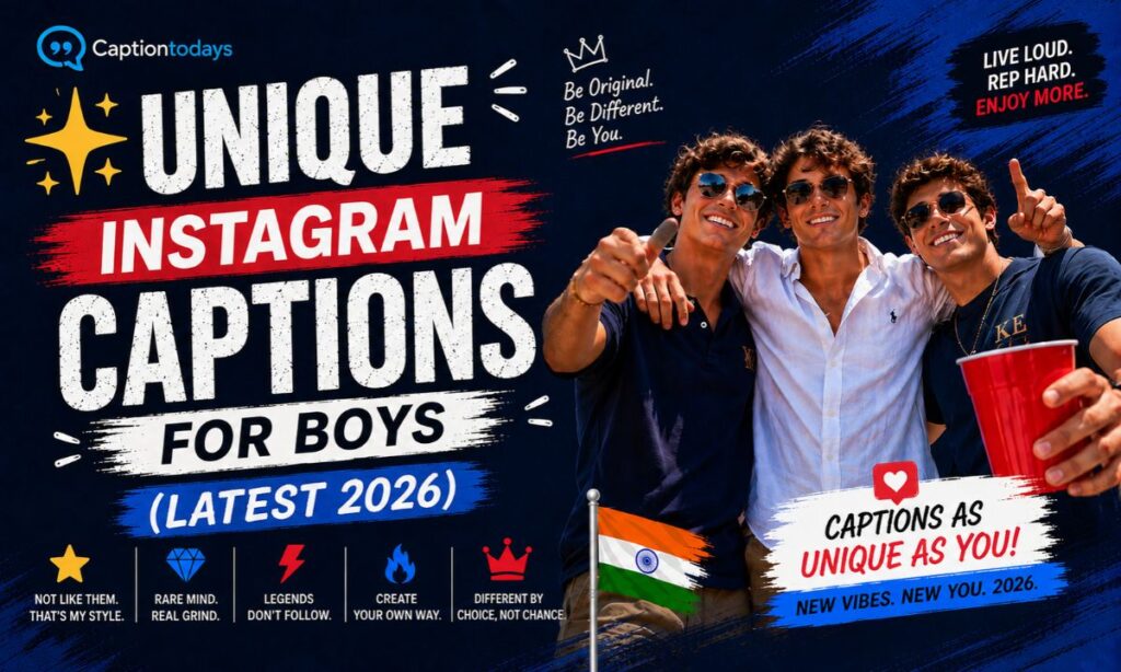 🌟 Unique Instagram Captions for Boys (Latest 2026)