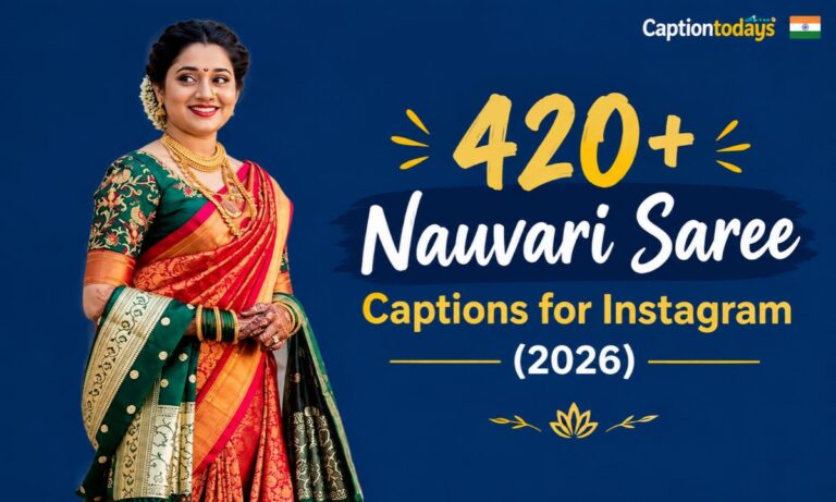 420+ Nauvari Saree Captions for Instagram (2026)