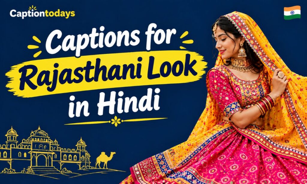 Captions for Rajasthani Look in Hindi