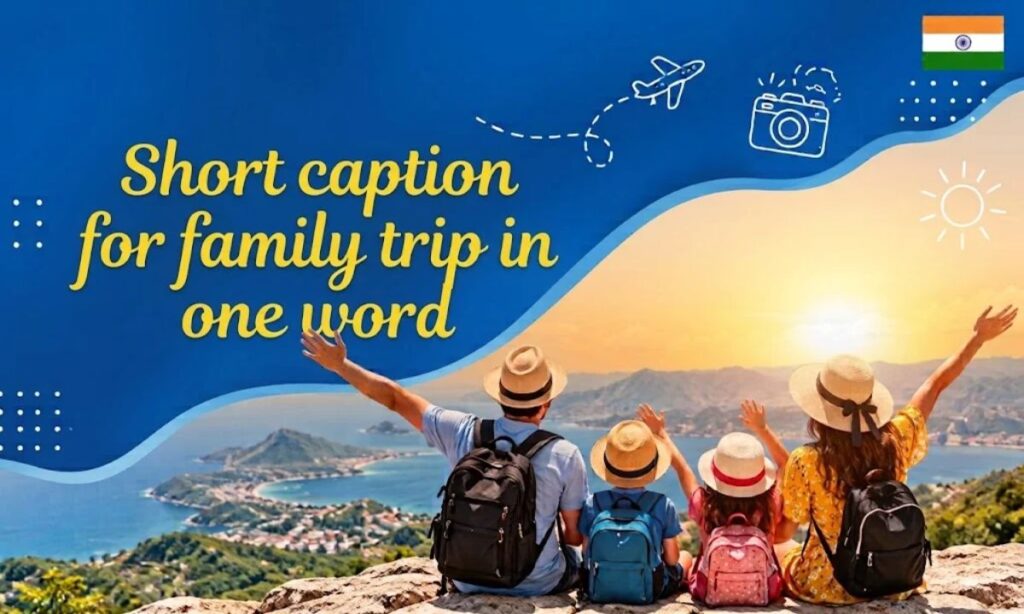 Short caption for family trip in one word